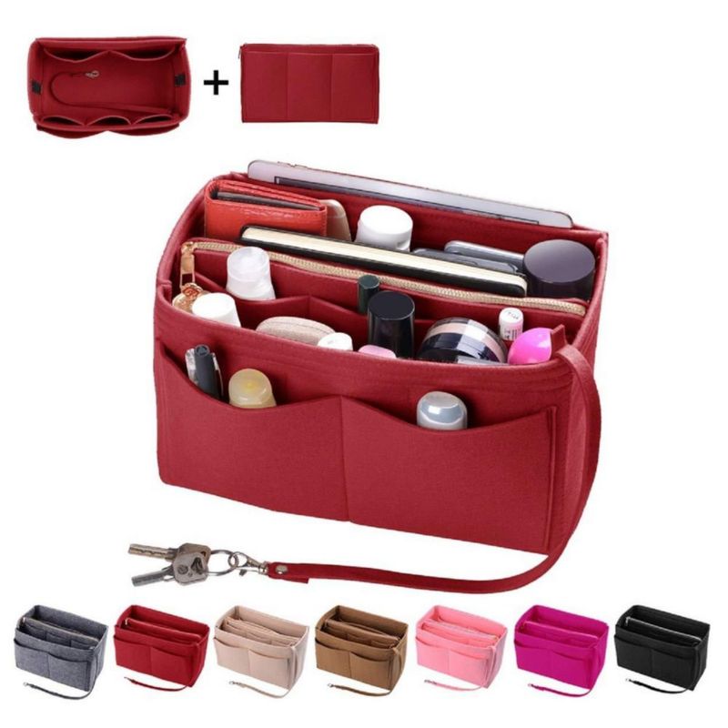 Organizador de bolso ZTUJO de fieltro moldeador rojo 15 colores