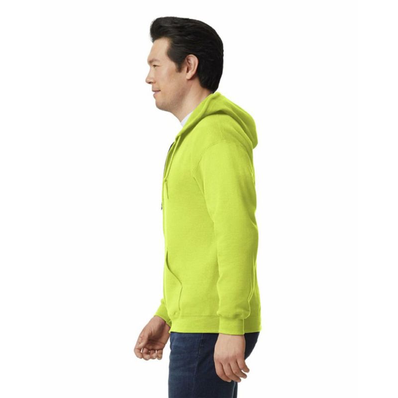 Sudadera con capucha Gildan G18600 Verde Seguridad Talla X-Large