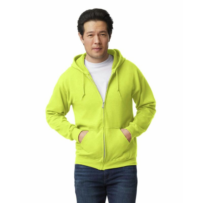 Sudadera con capucha Gildan G18600 Verde Seguridad Talla X-Large
