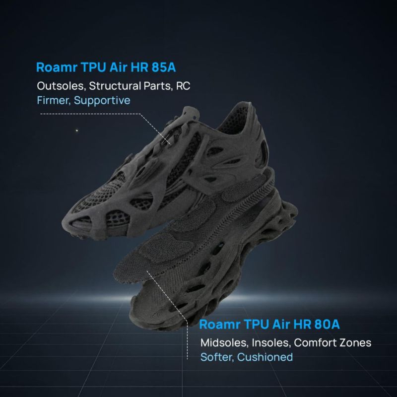 Filamento 3D Siraya Tech Roamr TPU Air HR 85A 800 g Negro