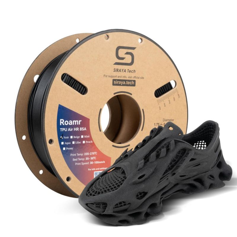 Filamento 3D Siraya Tech Roamr TPU Air HR 85A 800 g Negro