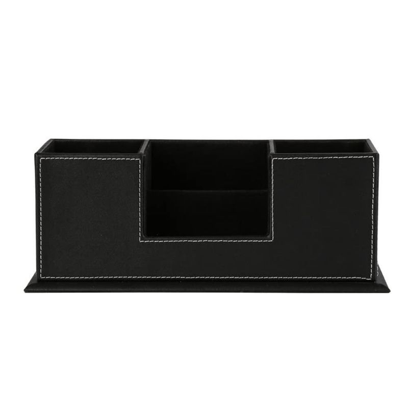 Organizador de Escritorio KINGFOM 295 x 11 x 11 cm Cuero Negro