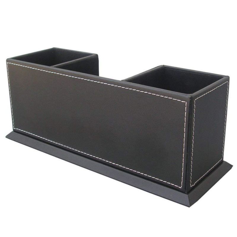 Organizador de Escritorio KINGFOM 295 x 11 x 11 cm Cuero Negro