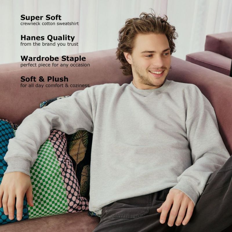 Sudadera Hanes EcoSmart Morada Talla M