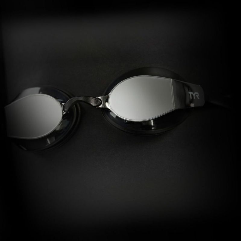 Gafas de Natación TYR Black Ops Espejadas Azul Marino/Lima Talla Única
