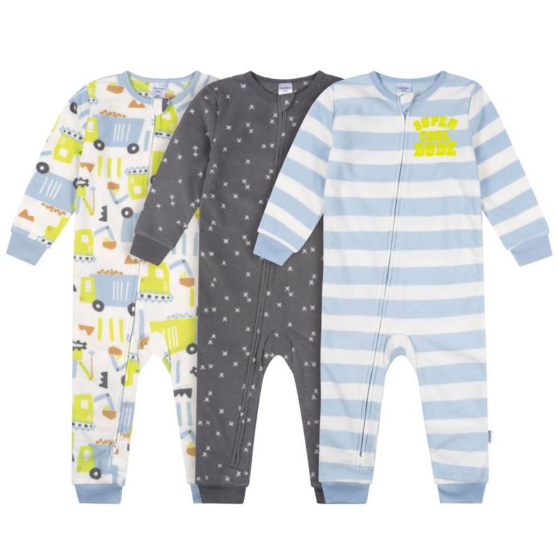 PAJAMAS Gerber Bebé Niño 3‑pack Camiones 3T