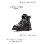Bota Harley-Davidson 11 Wide de cuero negro