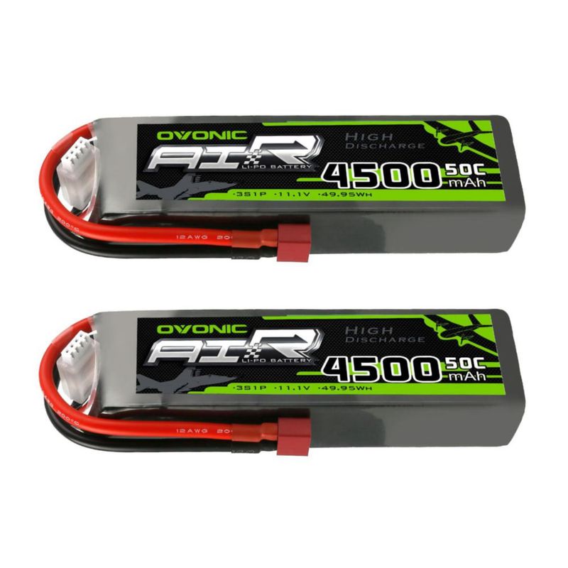 Batería LiPo OVONIC 3S 4500 mAh 50C con conector T tipo Dean (2P)