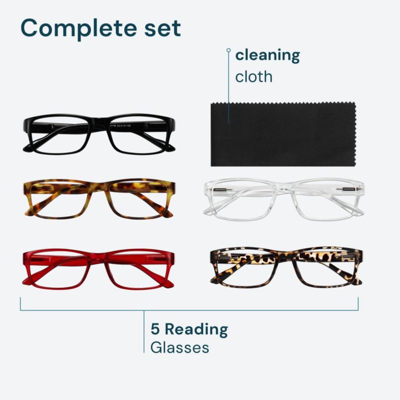 Gafas de Lectura Gaoye 1.0 con Luz Azul - Pack de 5