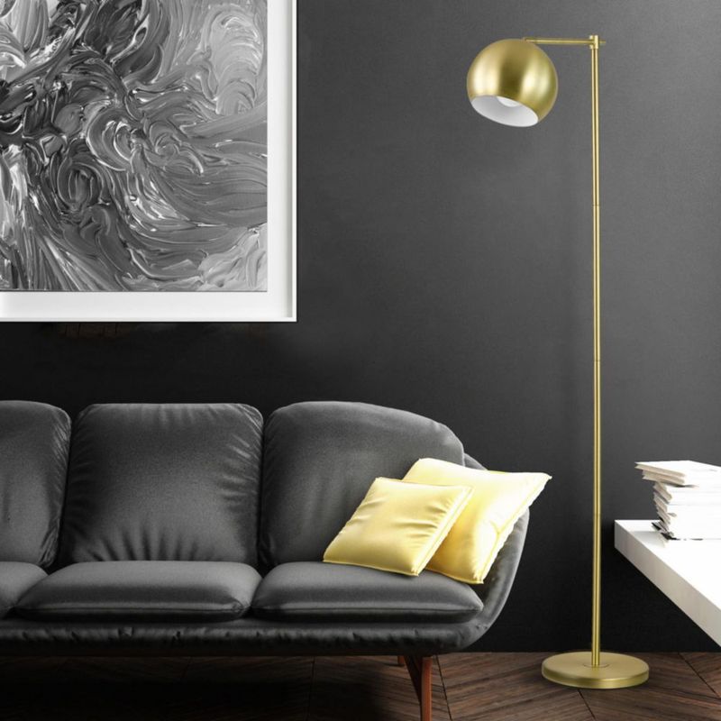 Lámpara de pie Globe Electric 150 cm Acabado satinado en oro