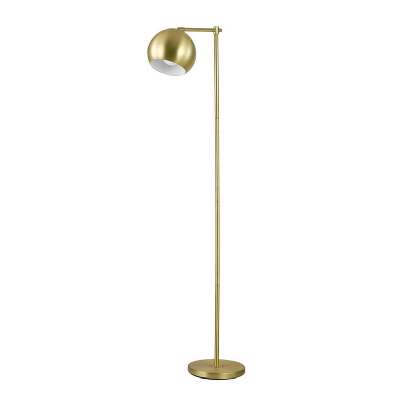 Lámpara de pie Globe Electric 150 cm Acabado satinado en oro