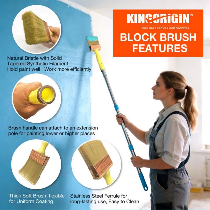 Kit de rodillos de pintura KingOrigin 9 y 4" 91 cm 16 piezas