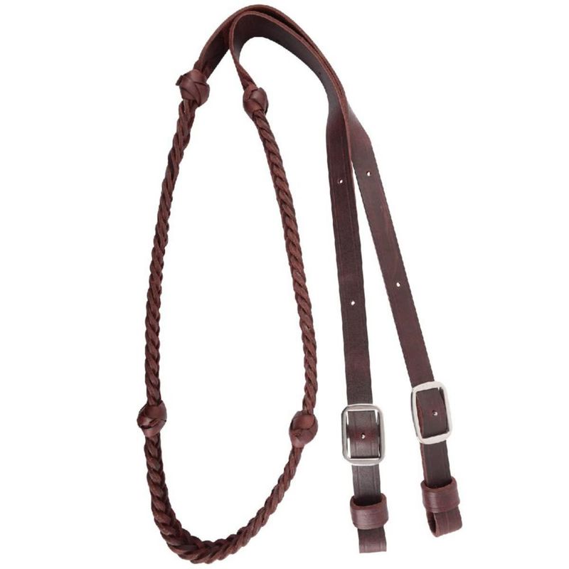 Rienda de barril Martin Saddlery 198 cm 5 trenzas de cuero latigo