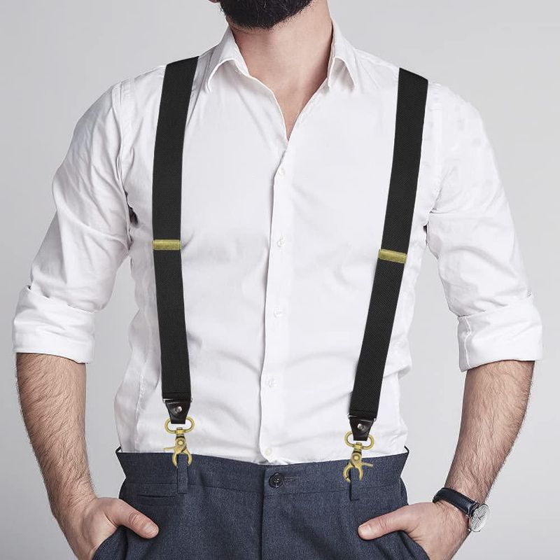 Tirantes Vauhse 35 cm 76‑125 cm Negro con 3 ganchos giratorios