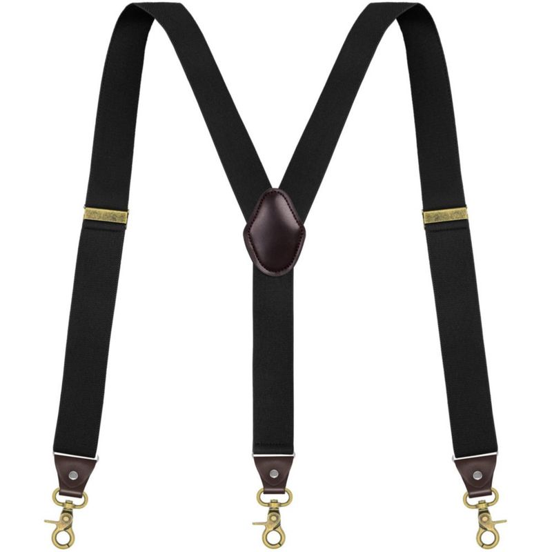 Tirantes Vauhse 35 cm 76‑125 cm Negro con 3 ganchos giratorios
