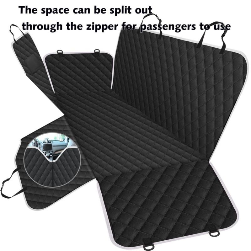 Cobertura para asiento trasero Meolsaek 140 x 114 cm negro – Hamaca para perros