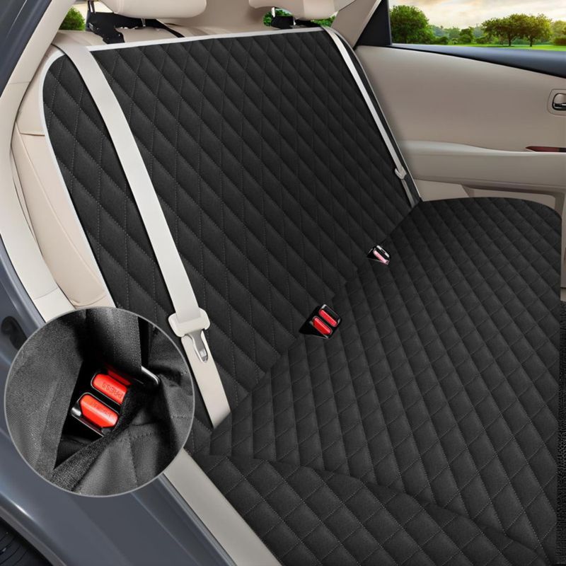 Cobertura para asiento trasero Meolsaek 140 x 114 cm negro – Hamaca para perros