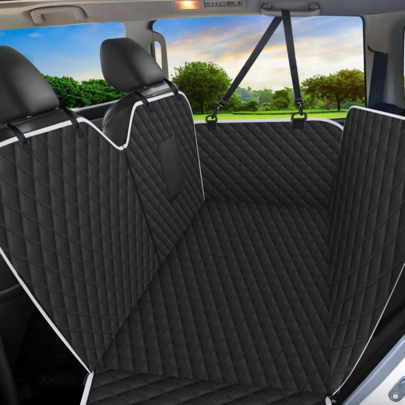 Cobertura para asiento trasero Meolsaek 140 x 114 cm negro – Hamaca para perros