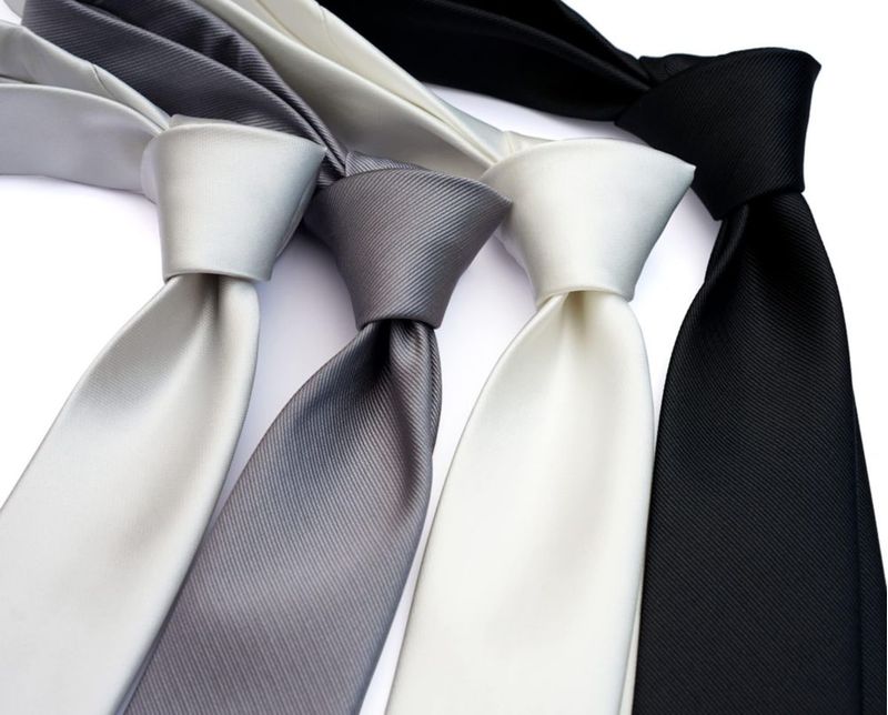 Corbata ZENXUS negra delgada de 25 pulgadas