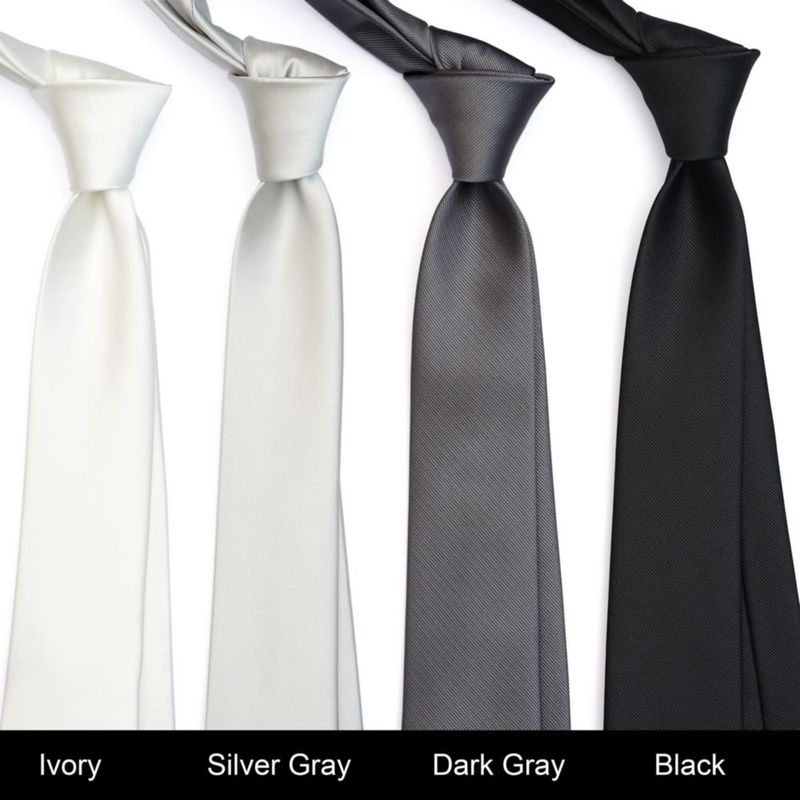 Corbata ZENXUS negra delgada de 25 pulgadas