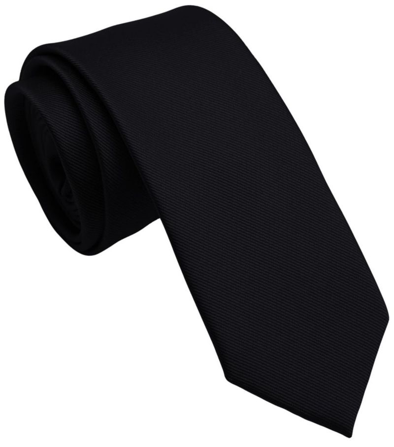 Corbata ZENXUS negra delgada de 25 pulgadas