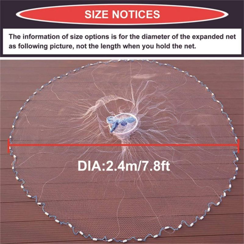 Red de lanzamiento EASY BIG 2.4‑3.5 m malla de 2 cm aluminio
