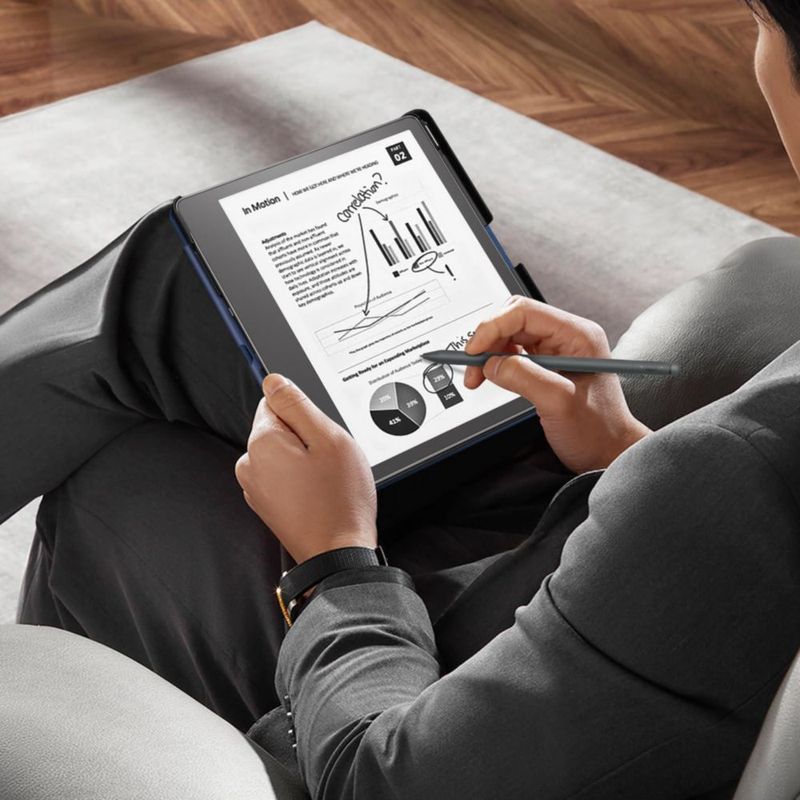 Funda Fintie Slim para Kindle Scribe 10.2 con soporte para bolígrafos color azul marino