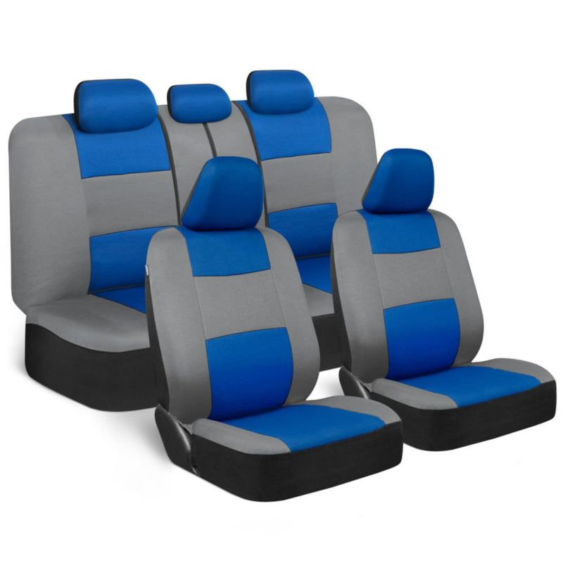 Fundas de Asiento para Coche BDK PolyPro Azul y Gris - Juego Completo