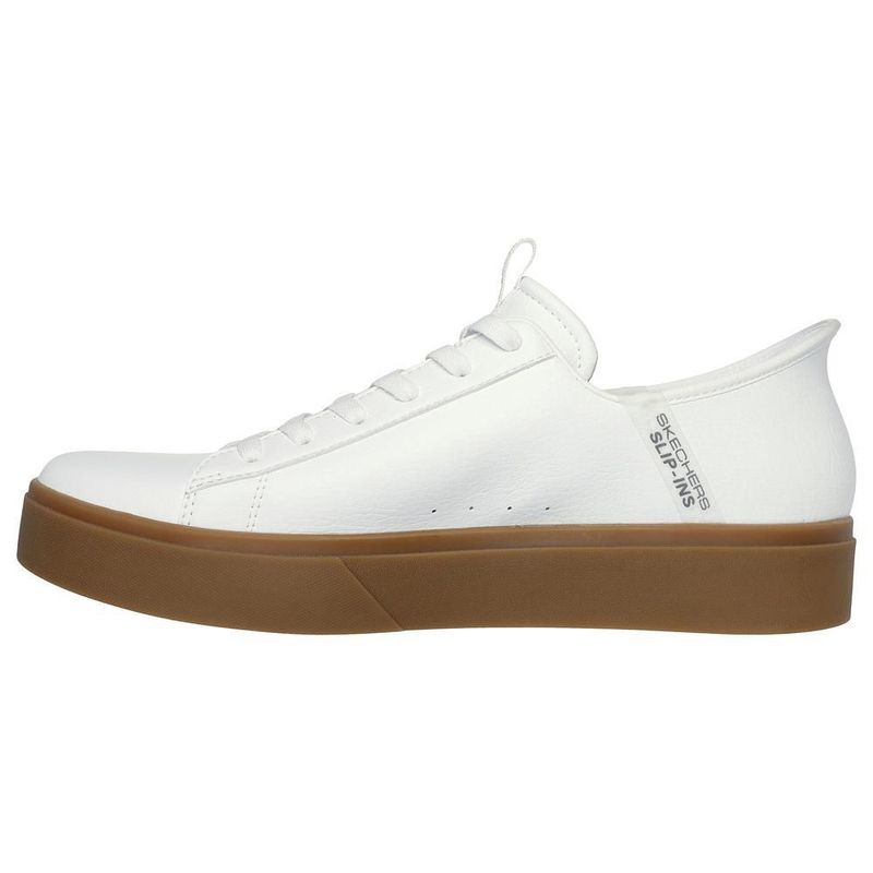 Tenis skechers court classic slip-ins blanco para hombre 232448wnt