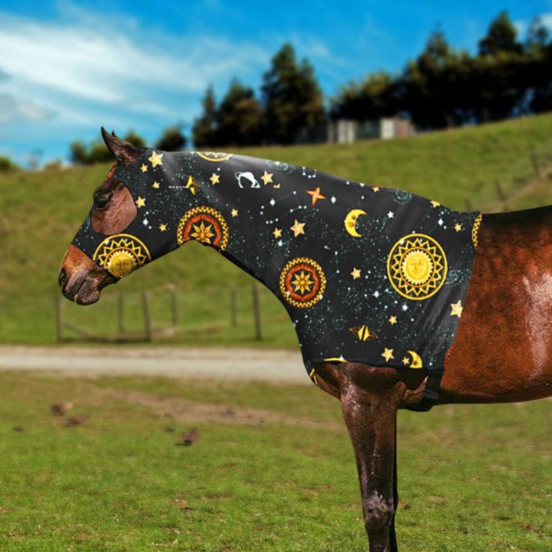 Capucha Elástica para Caballo Paloura M Naranja Sol