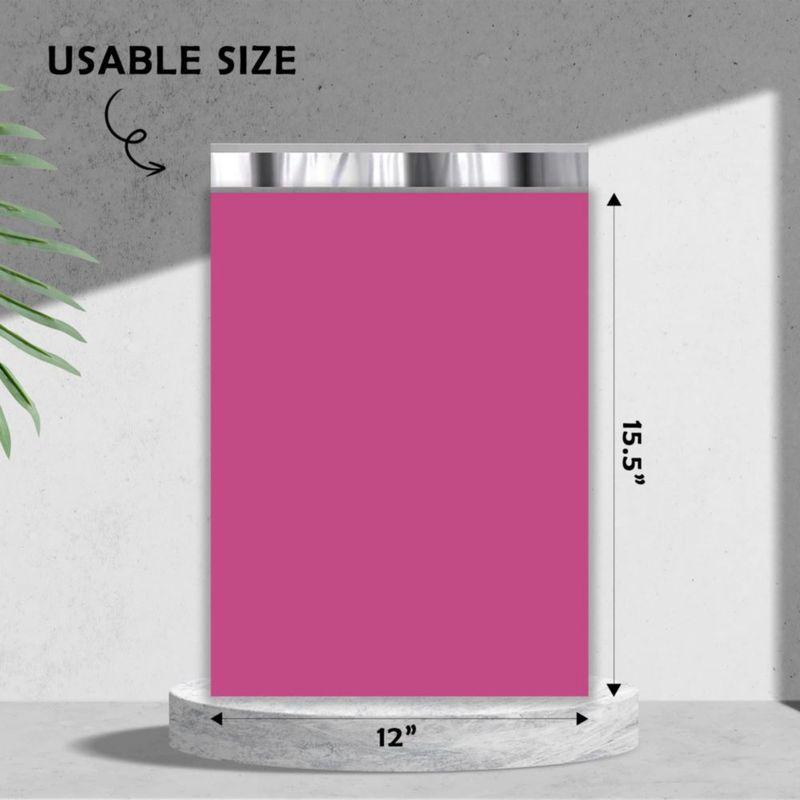 Sobres de Polietileno Yens 30 × 39 cm Pack de 100 Rosa intenso