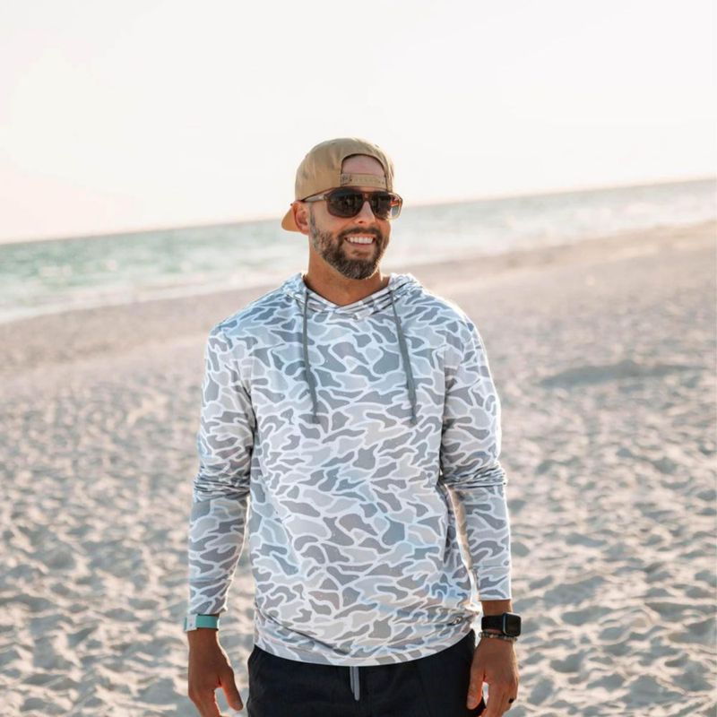 Sudadera con capucha Burlebo White Camo de rendimiento