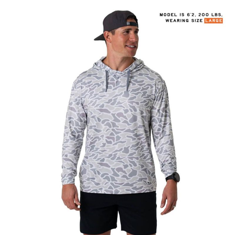 Sudadera con capucha Burlebo White Camo de rendimiento