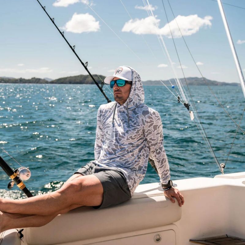 Sudadera con capucha Burlebo White Camo de rendimiento