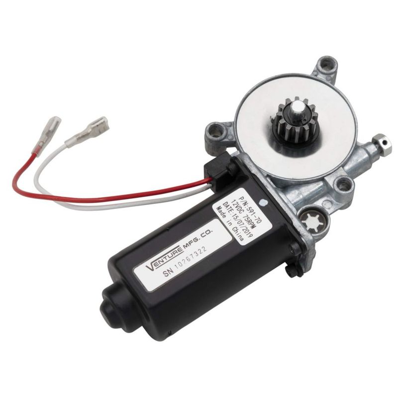 Motor para Toldo Eléctrico Solera 12V DC 75 RPM con Conectores Dobles