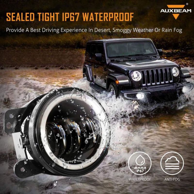 Luces antiniebla LED Auxbeam 10 cm Jeep JK 2007‑2018