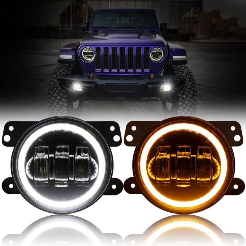 Luces antiniebla LED Auxbeam 10 cm Jeep JK 2007‑2018