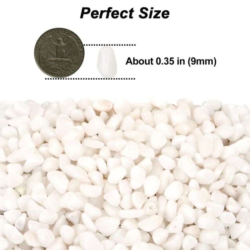 Guijarros Virekm 23 kg Piedras de Río Blancas Decorativas