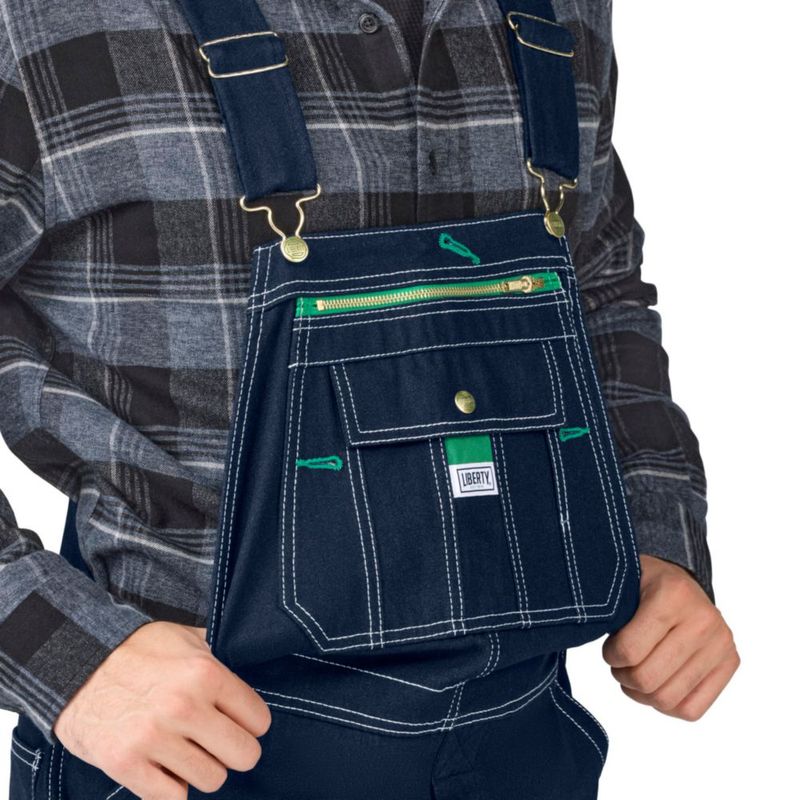 Overol con peto Liberty 42x28 de denim rígido 100% algodón