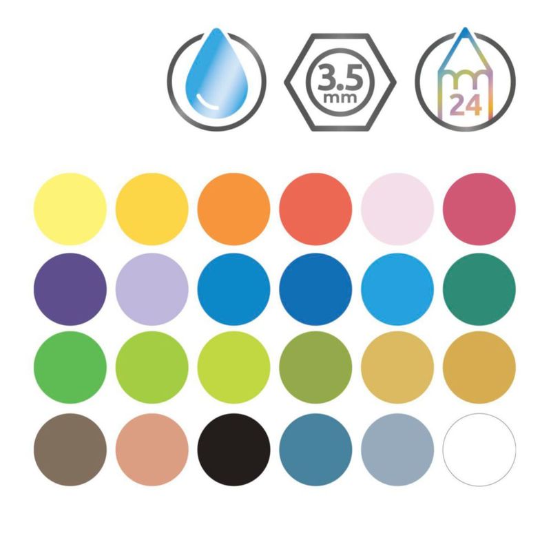 Lápices de colores acuarela Derwent 24 unidades en lata metálica