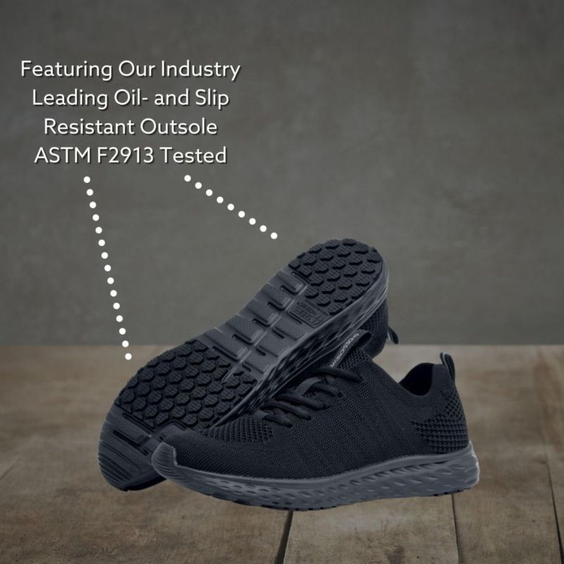 Zapatillas de Trabajo para Mujeres de Crews Negro Antideslizantes
