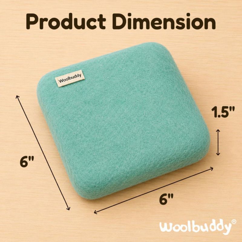 Alfombrilla de fieltro Woolbuddy 15 cm Turquesa 6×6 pulgadas