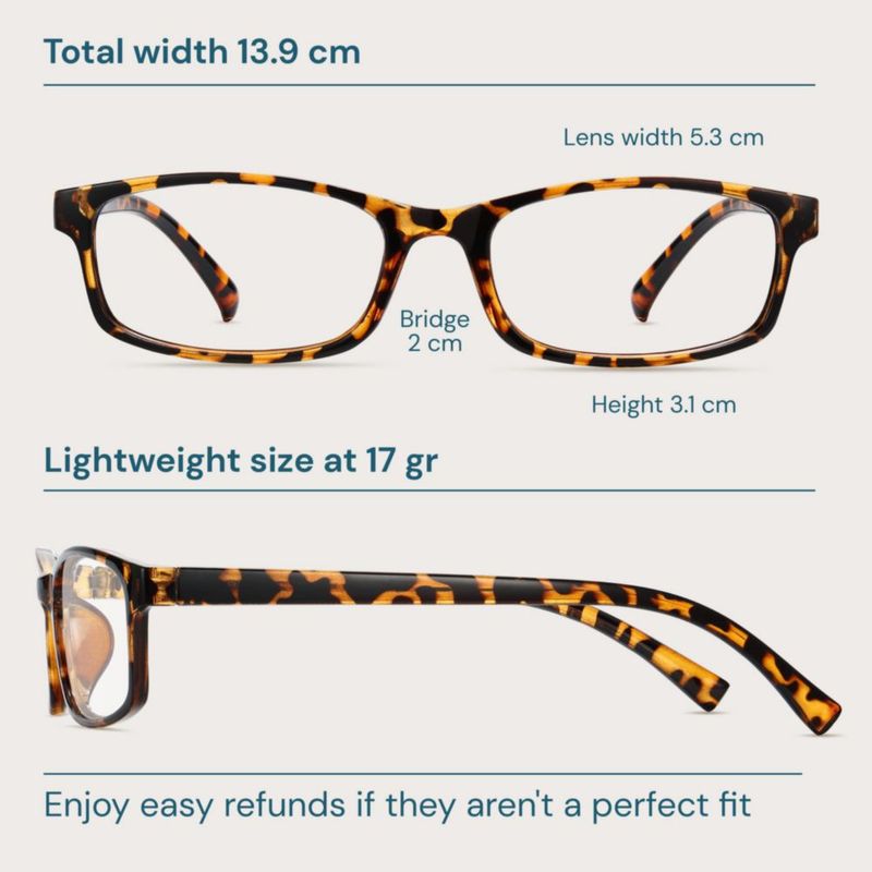 Gafas de lectura Gaoye +1.75 luz azul TR90 - Pack de 4