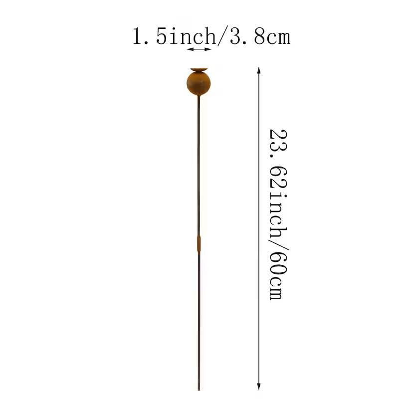 Estacas de jardín RSACCSKY 61 cm Flor de Cono oxidada - Pack de 3