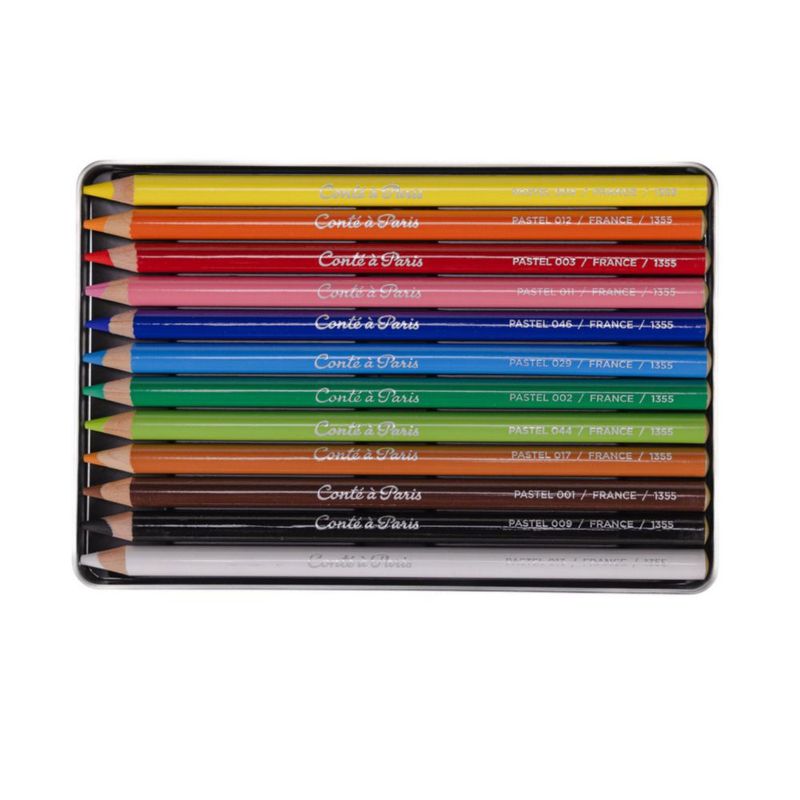 Lápices de pastel Conté à Paris 12 colores (empaque negro)