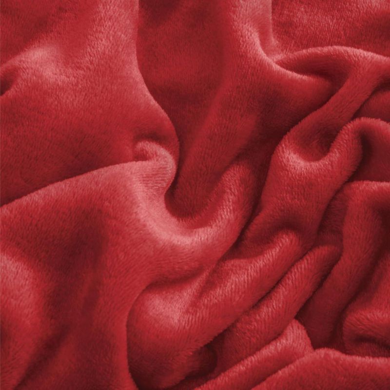 Juego de sábanas BEDELITE Cal King rojo de 4 piezas en franela