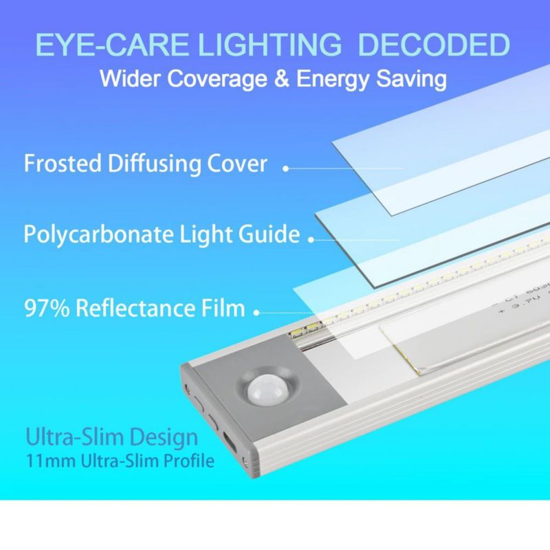 Luz bajo gabinete FLAMWILD Pack de 2 sensor de movimiento