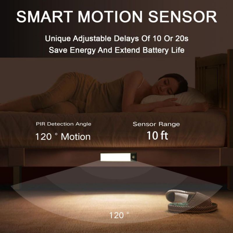 Luz bajo gabinete FLAMWILD Pack de 2 sensor de movimiento