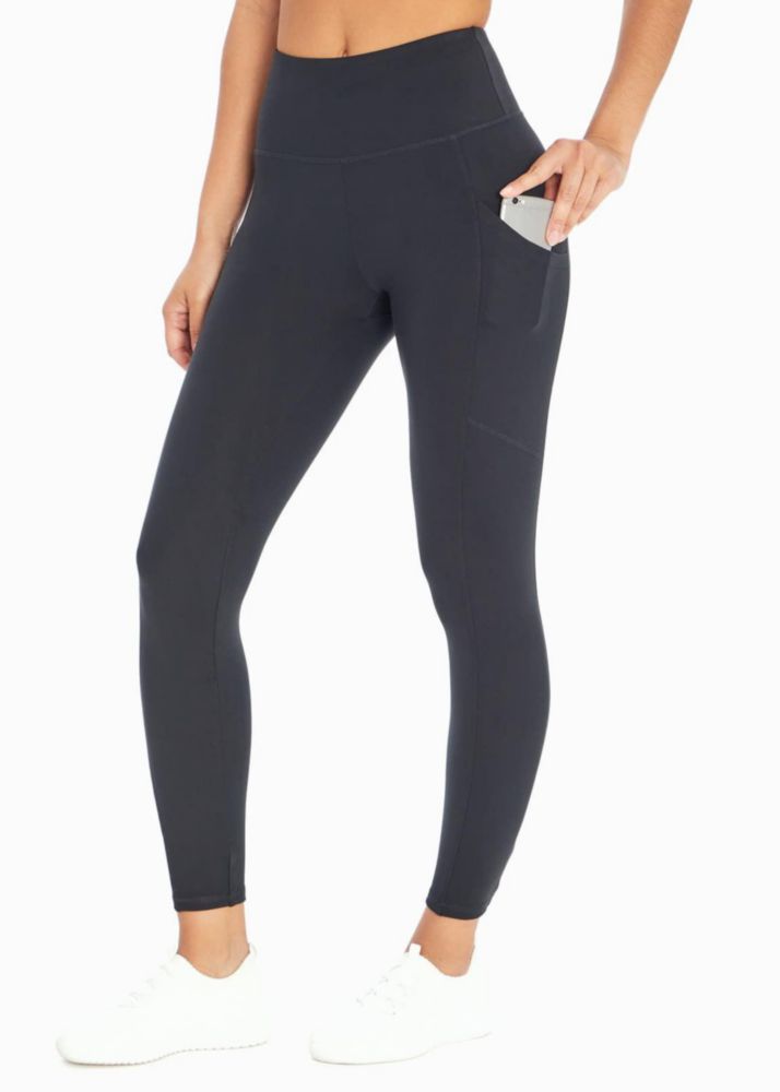 Leggings Balance Collection negro grande con bolsillo de 64 cm