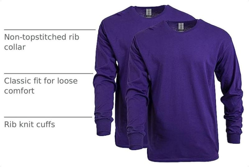 Camiseta Gildan G5400 2 piezas Morada XXL